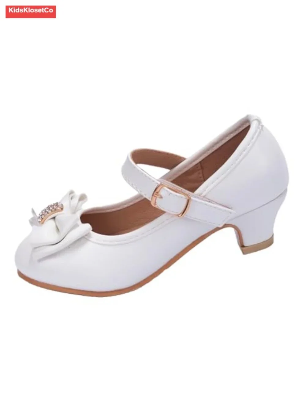 Girls Dress Shoes Low Heel Mary Jane Flats Toddler Little Kids Wedding Party PU